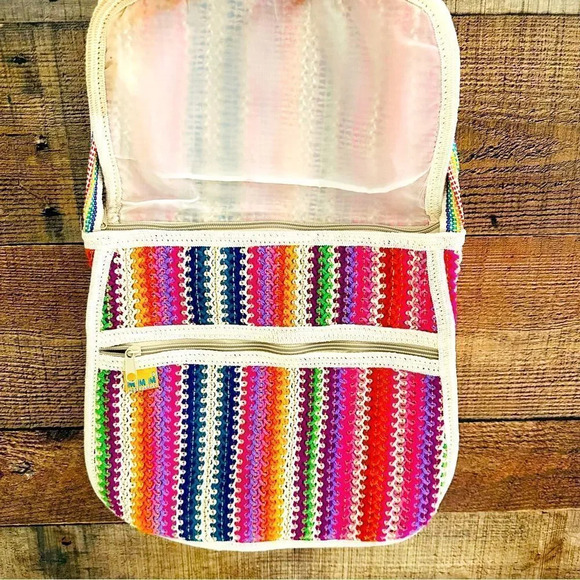 Nwot M.M.M. Artisan Handmade Colored Woven Bag - Picture 5 of 11